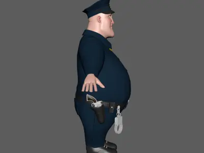 Cartoon Policeman 3D model