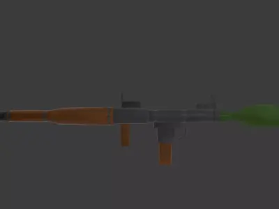 RPG-7 Rocket Propelled Grenade Low-poly 3D model