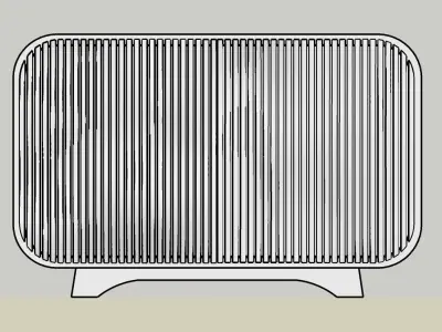 Retro TV cabinet Free 3D model purchase