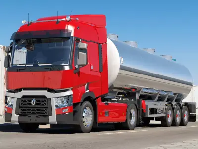 Renault T Tanker Truck 3D model