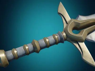 Sword PBR Low-poly game-ready Low-poly 3D model Low-poly 3D model
