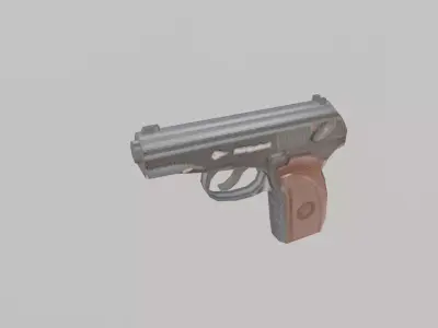 PSX - PS1 - MAKAROV - Low Poly Weapon Low-poly 3D model