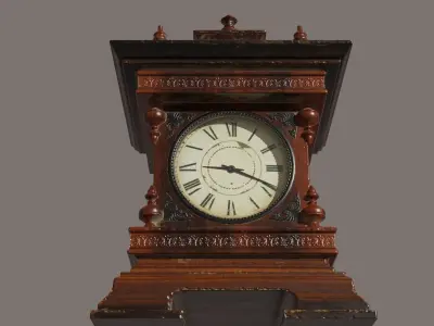 Old clock antique 3D model