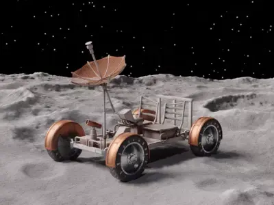 Apollo Lunar Rover Low-poly 3D model
