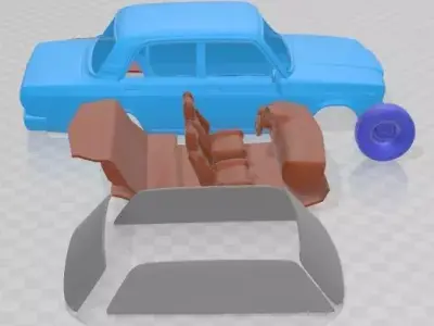 VAZ Higuli 2107 Sedan 2006 Printable Car 3D print model