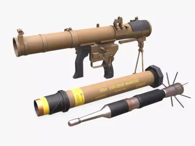 MK 153 SMAW Rocket Launcher Low-poly 3D model