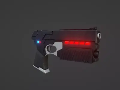Judges gun Low-poly 3D model