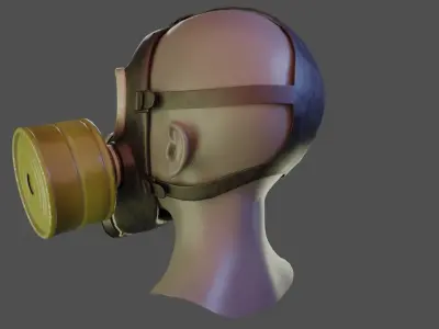 PMK 1 GASMASK Low-poly 3D model