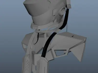 Robot for games Low-poly 3D model