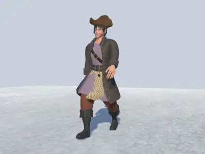 Pirate 5 Avatar Rigged  Low-poly 3D model