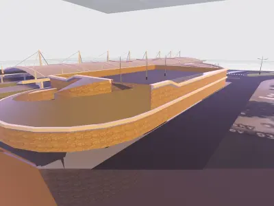 Train Passenger Platform Free low-poly 3D model
