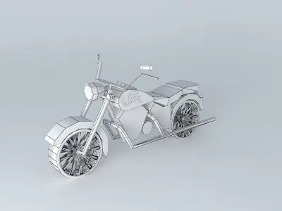 Flamin' Red Chopper Free 3D model
