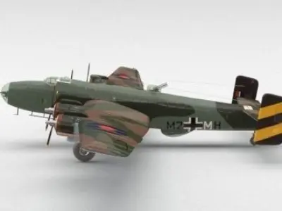 plane toy with camouflage 3D model