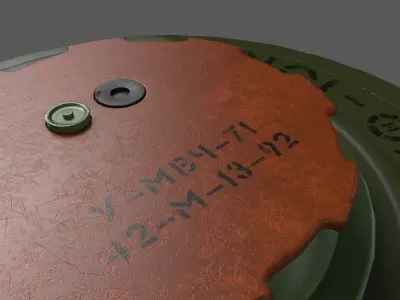 Anti-tank soviet mine 3D model