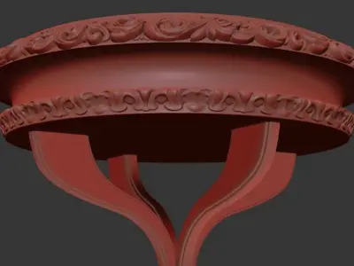 lobby flower table classic 3d model 3D model