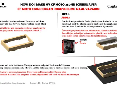 CFMOTO 250NK SCREENSAVER FRAME Free 3D print model