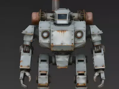 Ironclad Steam Walker 3D Model Low-poly 3D model