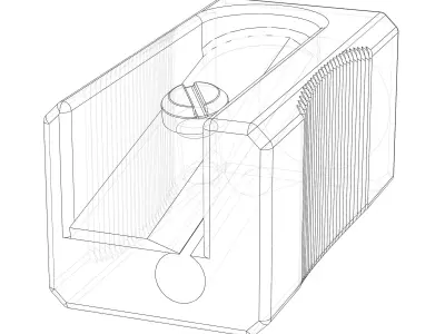 General Plastic Pencil Sharpener 3D model