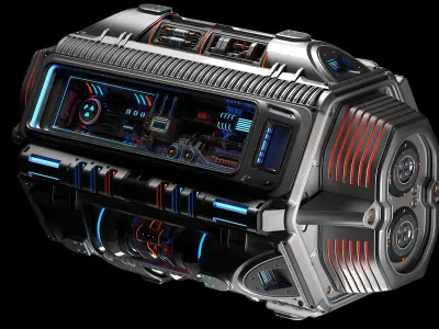 Sci Fi Mega Engine KITBASH 3D model