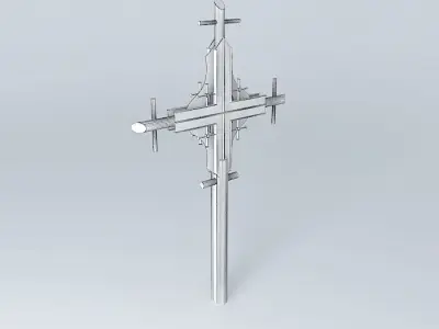 cross silver Free 3D model