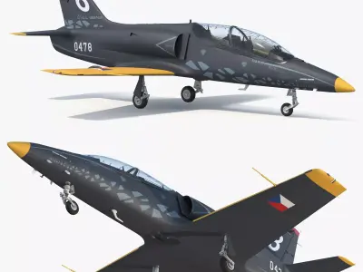 Czech Aero L-39 Skyfox Trainer Jet 3D model