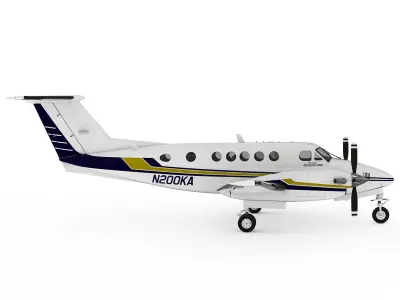 Beechcraft King Air 200 3D model purchase