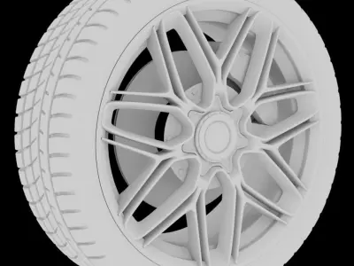 Aston Martin wheel Free 3D model