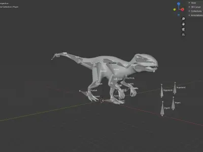Raptor Animation 3D model