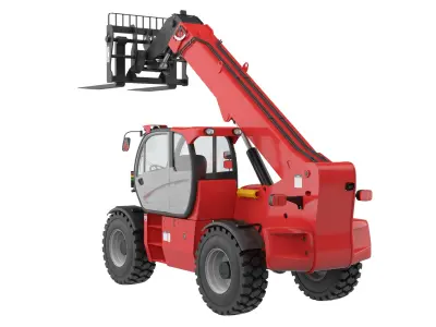 Telescopic Handler Forklift Raised 3D model