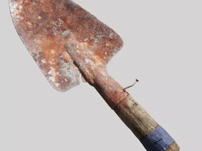 Old Shovel Low-poly 3D model purchase