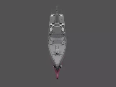 American Next Generation Ship Trump-class Battleship Low-poly 3D model