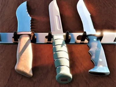 3 Knife Models 3D model