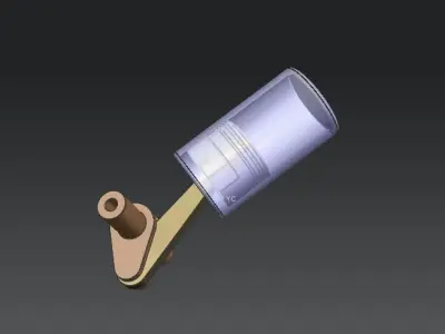 cylinder piston motion simulation by UG NX6 3D model