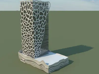 Futuristic Skyscraper 3 3D model purchase