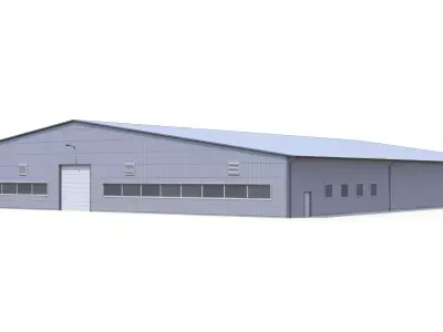 Industrial Building 52 PBR Low-poly 3D model