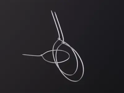 Zip Ties 3D Model Low-poly 3D model