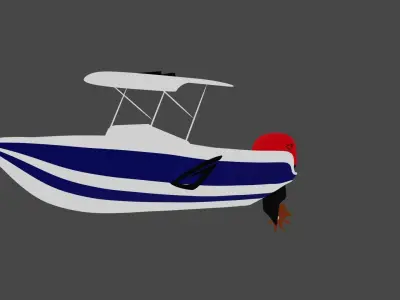 BOAT- ship Low-poly 3D model