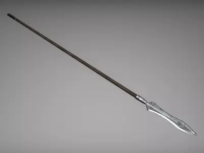 Medieval spear Free low-poly 3D model