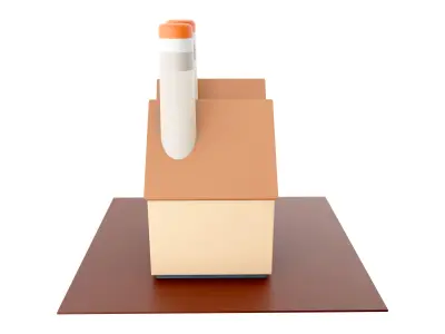 3d Industrial Factory Building icon 3D model