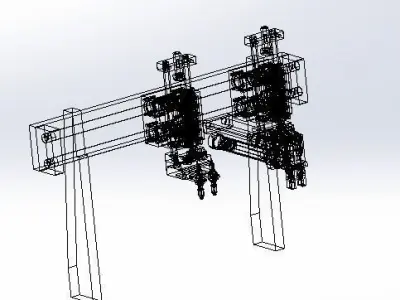 Gantry load and unload mechanism 3D model
