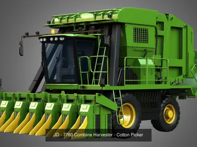 Combine Harvesters - Cotton Pickers  2 in 1 3D Model Pack