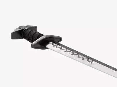 Realistic Weapon Satha Low-poly 3D model