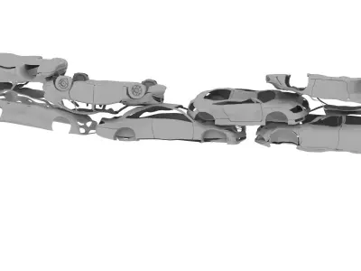 Destroyed cars Vol 2 3D model purchase