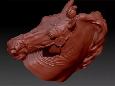Marcus aurelius horse hollow 3d Necklace Pendant Charm Jewelry 3D print model