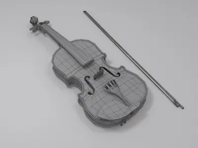 violin 3d model 3D model