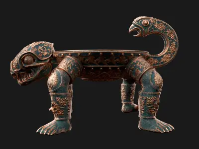 Scythian Bowl Monster 3D model