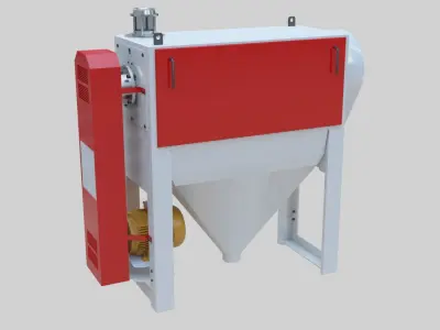 Bran Finisher - Wheat Grain Flour Milling Machine Low-poly 3D model