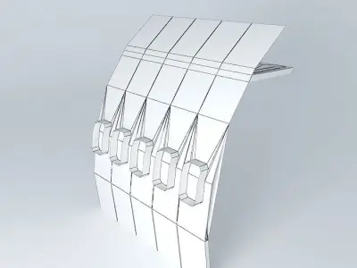 panel airplane seat with stripe Free 3D model