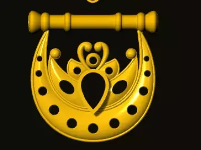 jumka golden ornament 3D print model