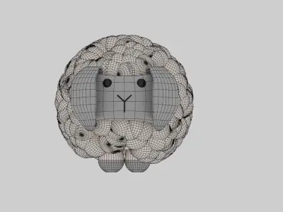 Animated Sheep Low-poly 3D model